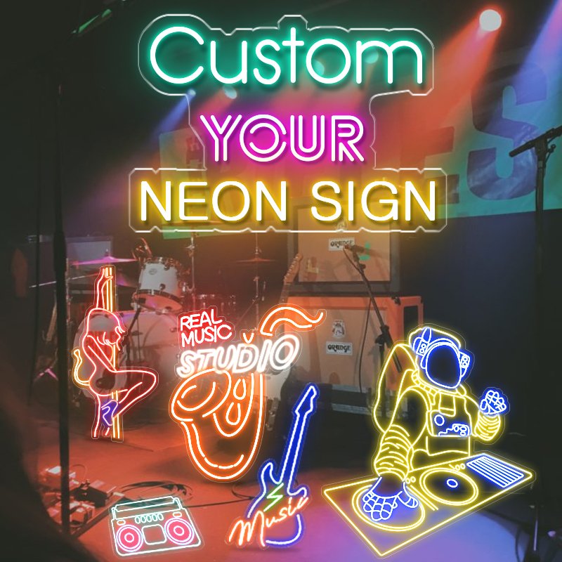 Dropshipping Free Design Custom LED Neon Light Name Logo Custom Anime Neon Sign for Bedroom Birthday Party Home Wall Decor