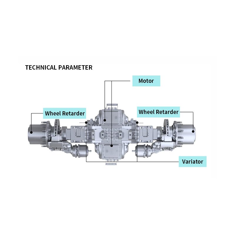 New Energy Vehicle EV Parts & Accessories OEM Wheel Side Motor Rear Drive E Axle Electric Powertrain for Electric Bus/Truck