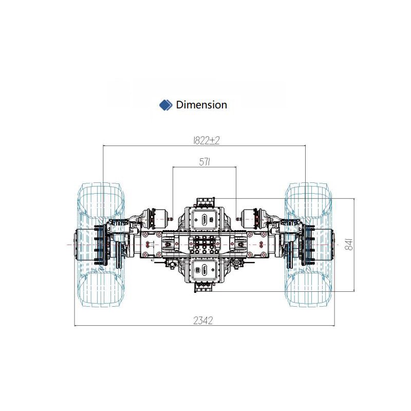 New Energy Vehicle EV Parts & Accessories OEM Wheel Side Motor Rear Drive E Axle Electric Powertrain for Electric Bus/Truck