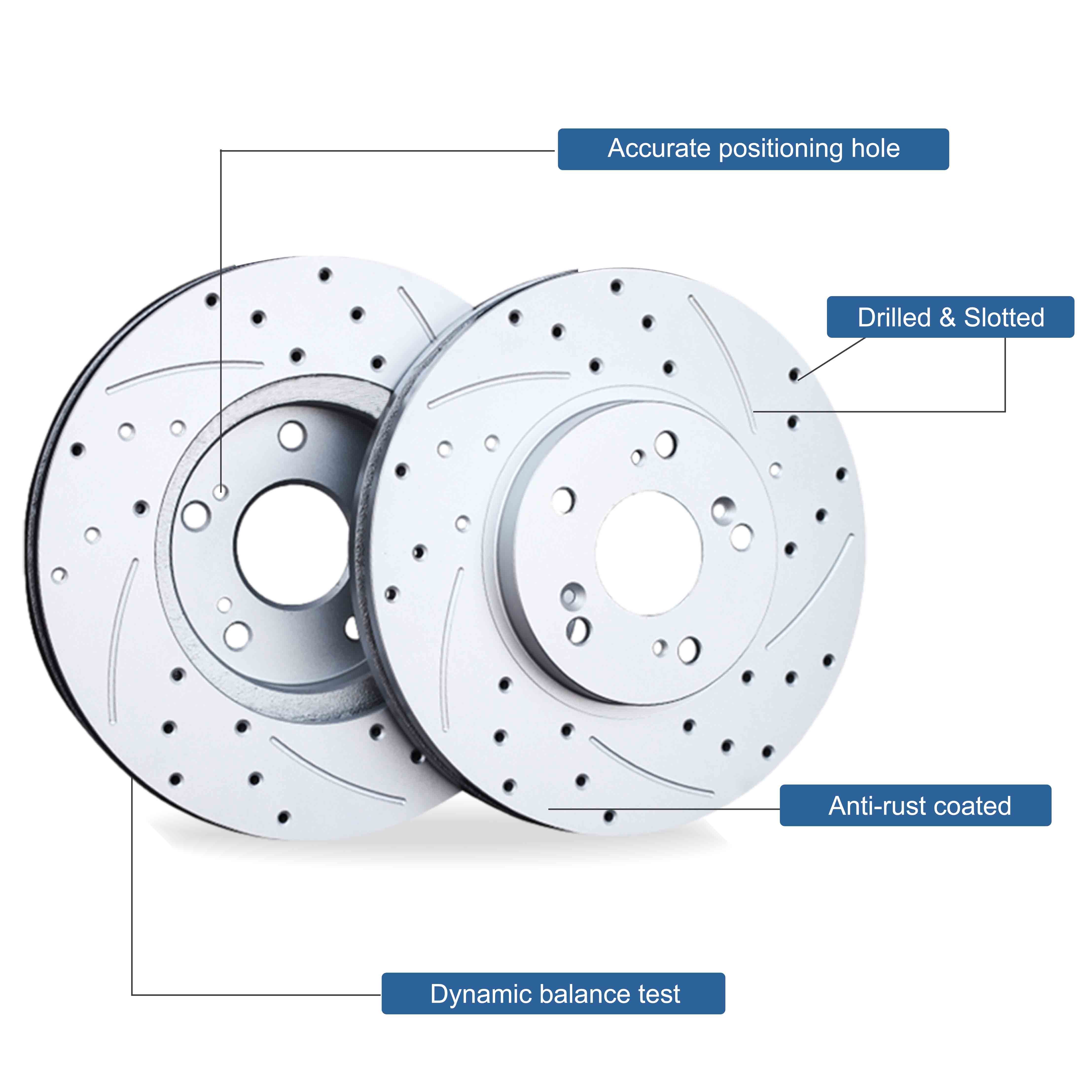 Automotive Parts Brake Discs Slotted Brake Disc Rotor for DODGE