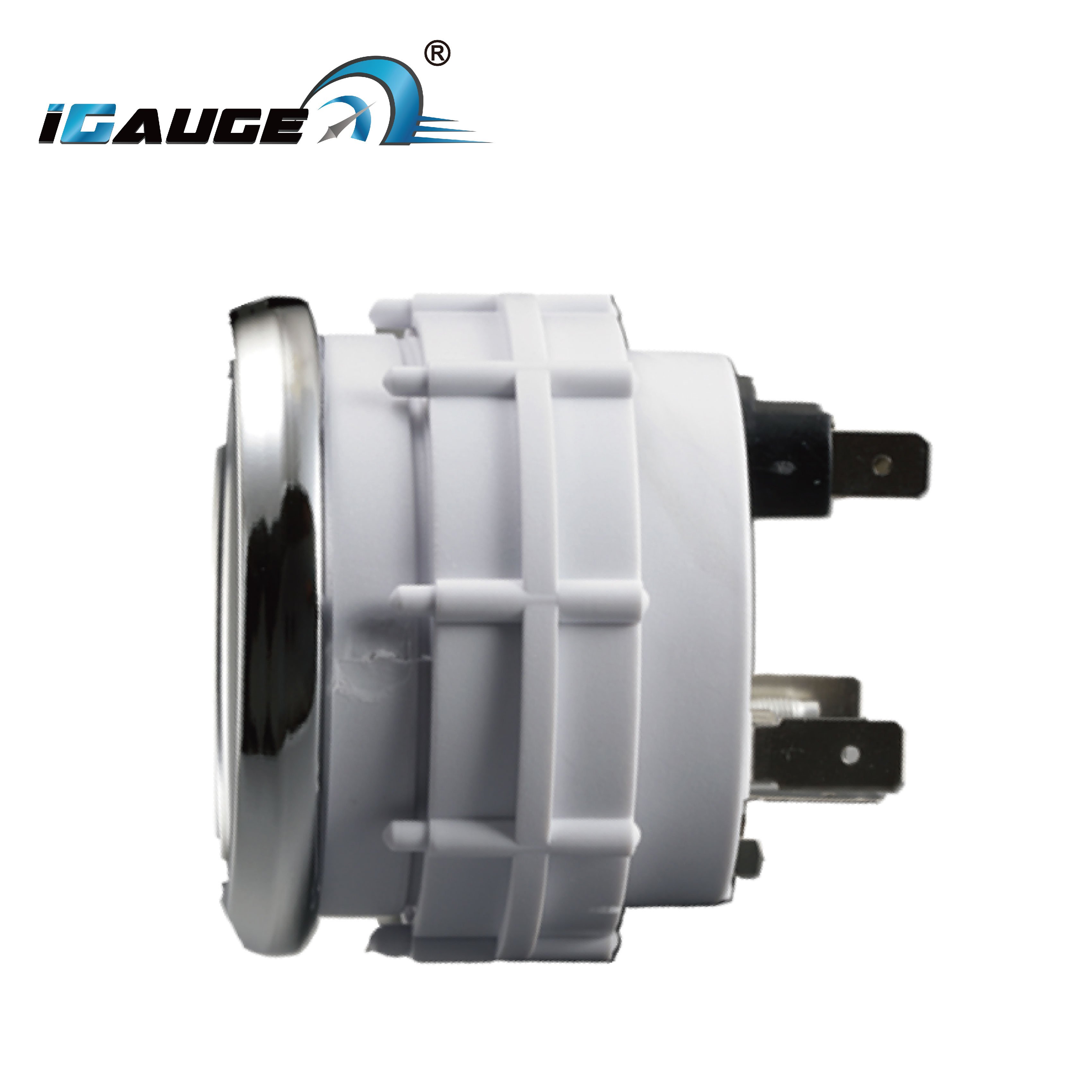 52mm Chrome Rim Flat clear Lens 90 Degree Bulb Light Tachometer Electrical 1~36 Stage 0~8000 RPM Gauge Meter for Automobile Car