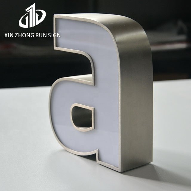 3D Luminous Letter Led Front-lit Letter Stainless Steel Side