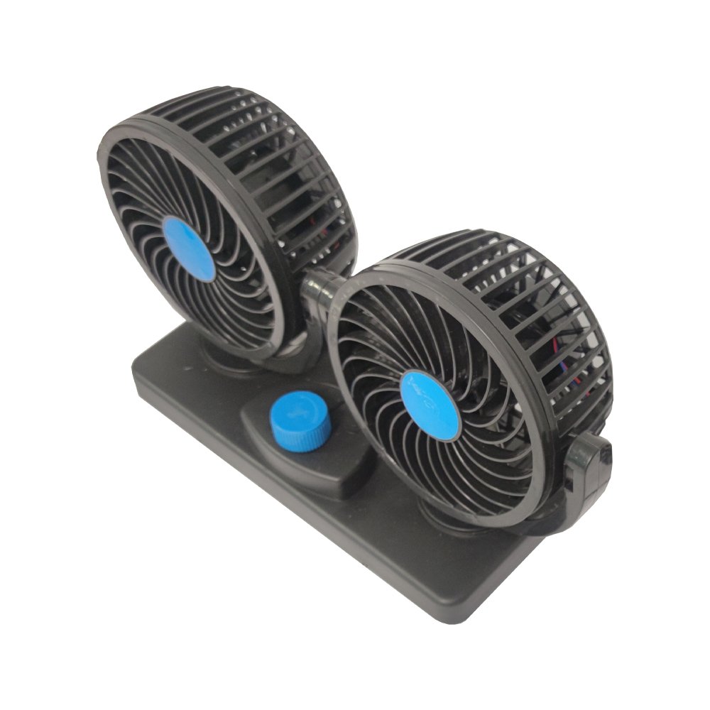 Oumeite 2024 Cheap Price Car Fan Interior Accessories Radiator Portable 4 Inch Car Fan Double Head Car Cooling Fan