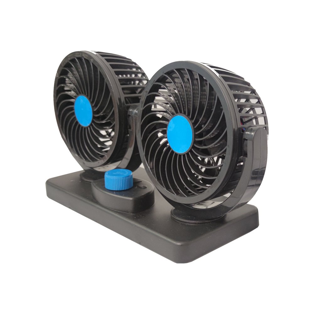 Oumeite 2024 Cheap Price Car Fan Interior Accessories Radiator Portable 4 Inch Car Fan Double Head Car Cooling Fan