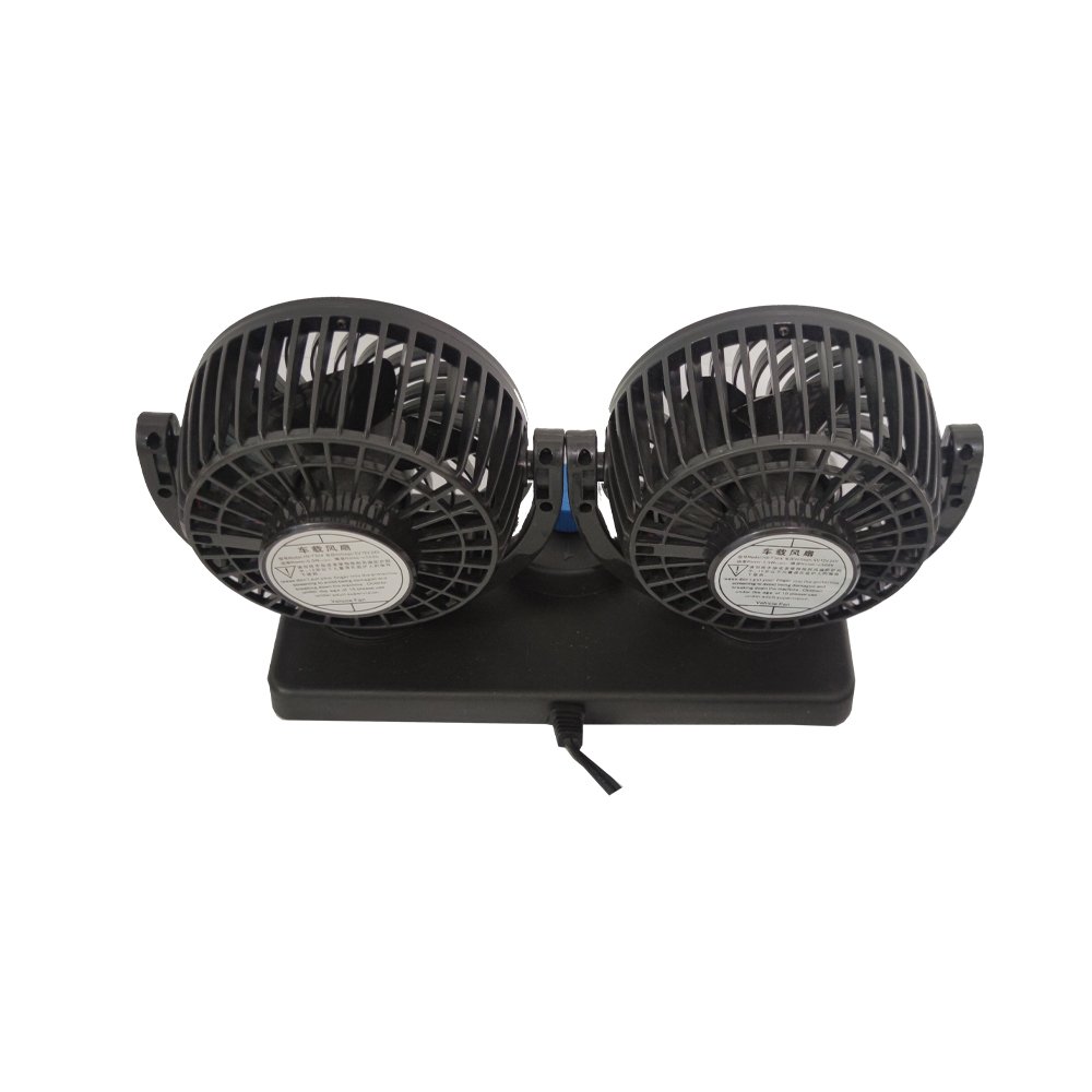 Oumeite 2024 Cheap Price Car Fan Interior Accessories Radiator Portable 4 Inch Car Fan Double Head Car Cooling Fan