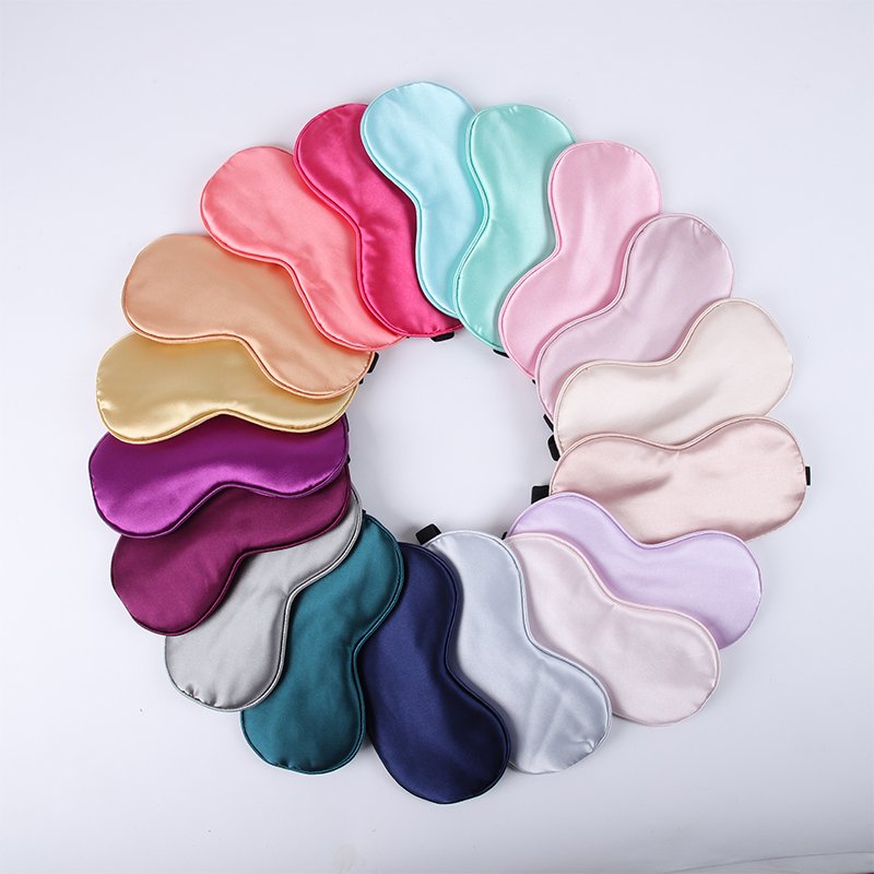 Night Sleep Personalized Wholesale 100% Organic Soft Satin 100 Mulberry 3D Silk Eye Mask 22mm