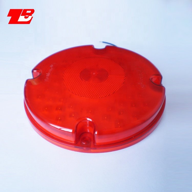 7 Inch Round Bus Rear Lamp 44LED Red Stop Turn Tail Light Heavy Duty Truck Trailer Lorry Van Bus Lamp Lights