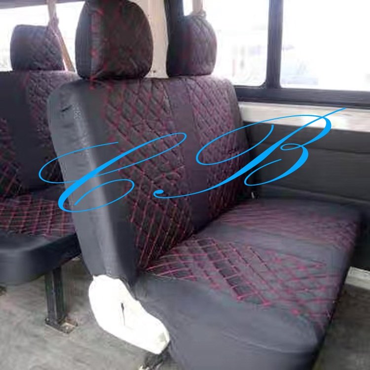 Car Seat Cover for Hiace TRH200 DX Bus Polyester Front and Middle 6seats Seat Cover Toyoace Transporter Van Car Accessories