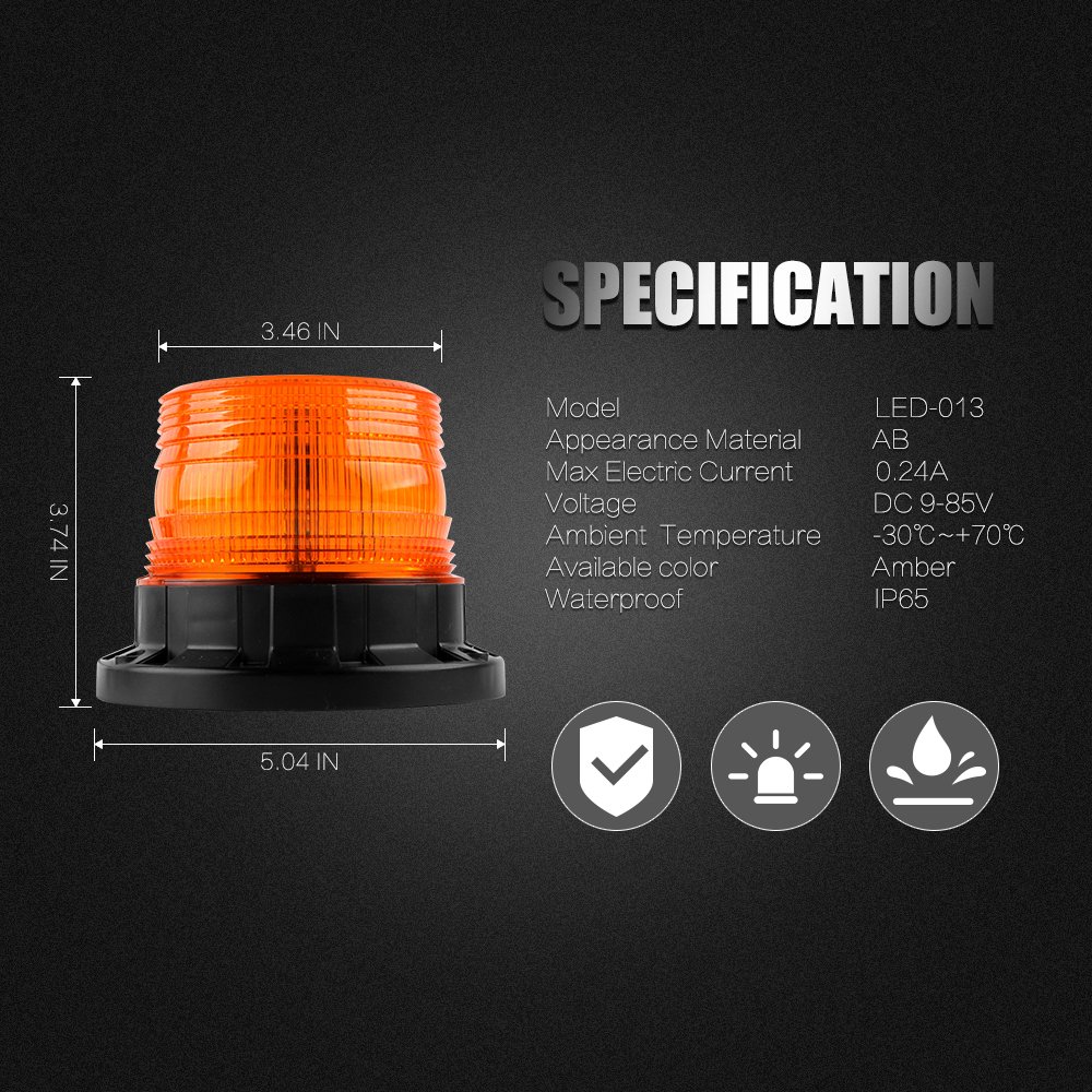 LED-013 Yellow LED 12-5730LEDS Strobe Light Amber Led Beacon Light