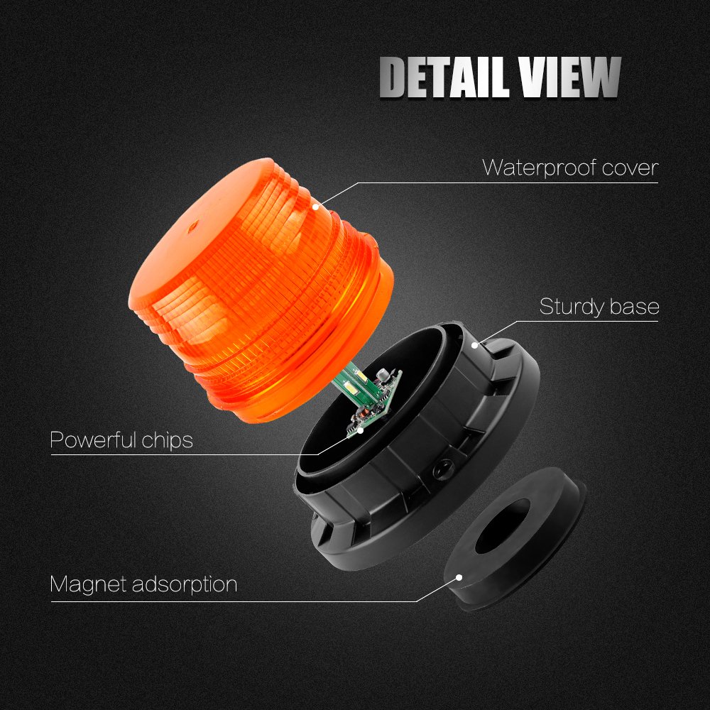 LED-013 Yellow LED 12-5730LEDS Strobe Light Amber Led Beacon Light