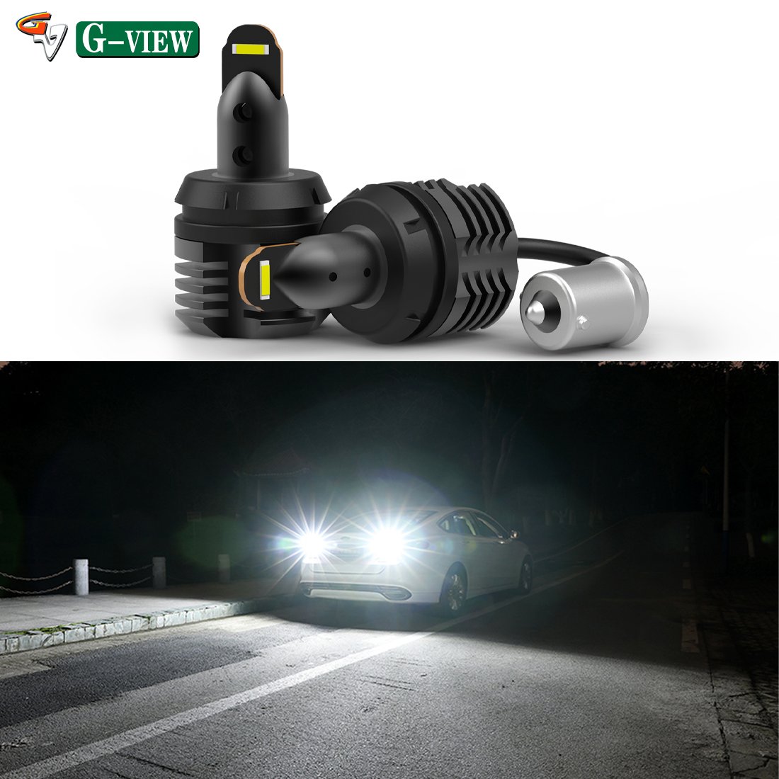 Gview New GRY Car LED Light BA15S PY21W 1156 LED Lcues LED Auto Brake Tail LED Light Automotive LED Auto Bulbs