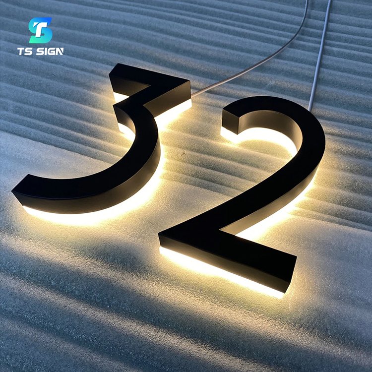 High Quality Backlit Matte Light up Letters Sign 3D Customization Channel Backlit Letters