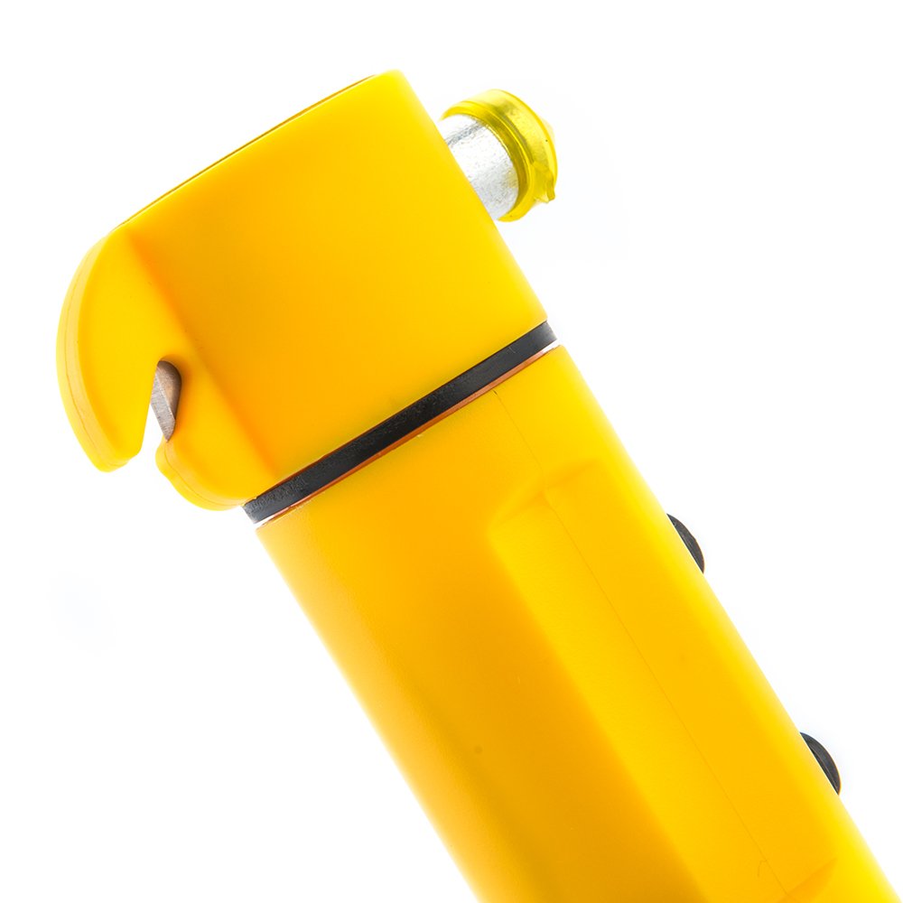 Emergency Seatbelt Cutter Window Breaker LED Flashlight Warning Light Bus Car Escape Tool Safety Hammer