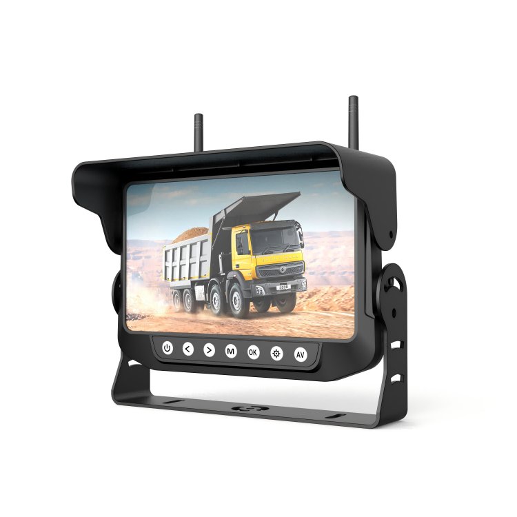 New Solar 10 Inch Forklift Camera 2 Channels Wireless Forklift Camera and Solar Camera With 10.1inch Waterproof Monitor Outdoor