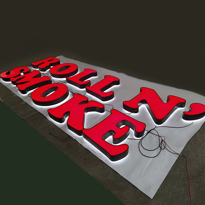 Waterproof 3D Led Shop Facade Signage Logo Electronic Business Channel Letter Sign Smoke Shop Signage