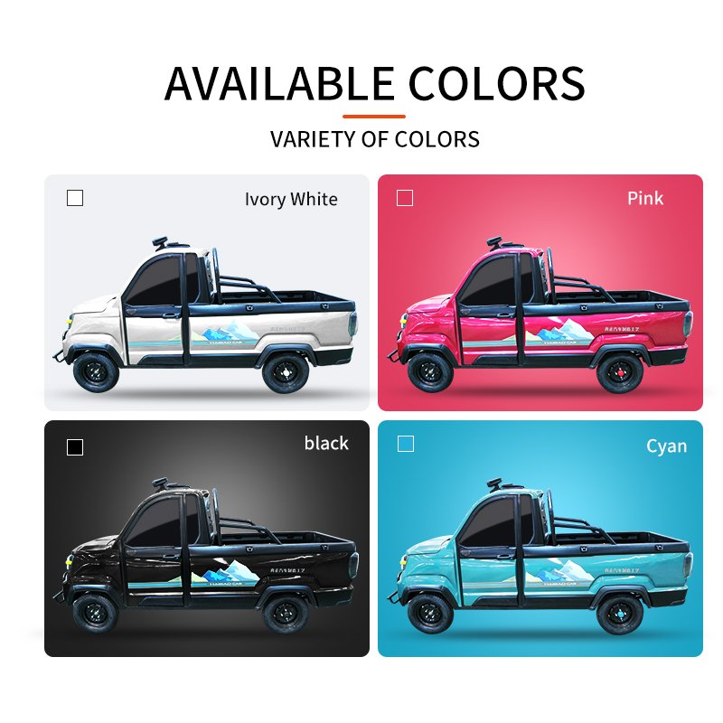 China Cheap Price 4 Wheeler Small Mini Electric Auto Pickup Car with Cargo Box