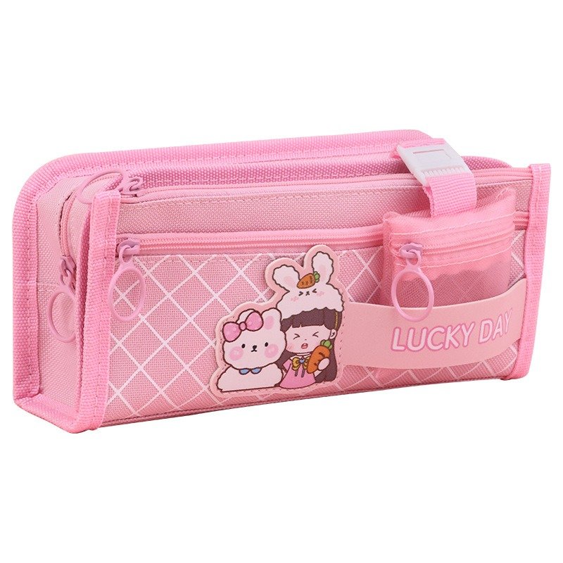 Cute Cartoon Large Capacity Stationery Bag Multi Functional Stationery Box Wholesale for Primary and Secondary School Students