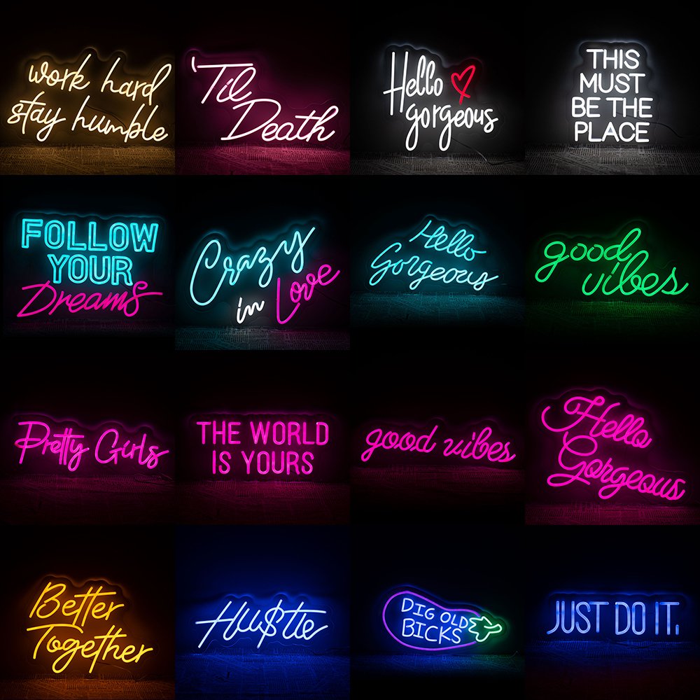 Drop Shipping Popular LED Advertising Custom Neon Light Signs Custom Neon Sign LED Party Sign for Wedding Bar Party Decoration