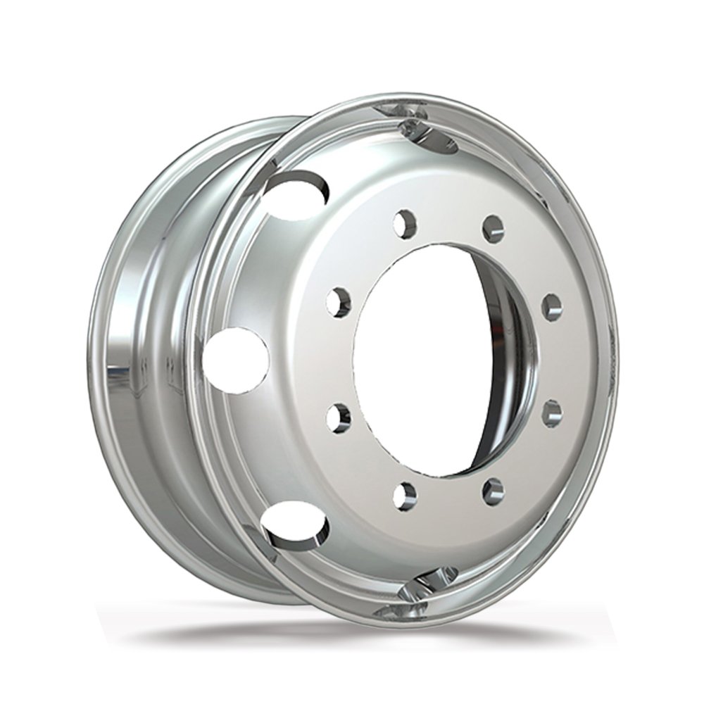 Aluminum 8.25X24.5 24.5\" Forged Wheel Rim Polished OEM Bus Truck Tire Valve New Condition