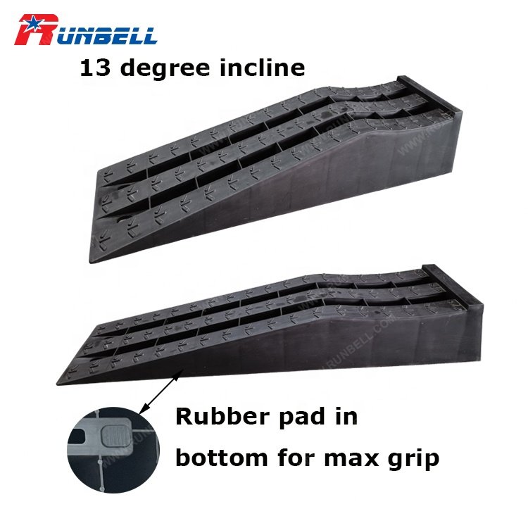 Professional Factory 4x4 Auto Accessories Plastic Ramp Medium Car Ramp Lift Car Jack Ramps with Promotional Price