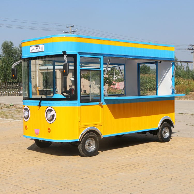 OEM Electric Gourmet Mobile Dining Bus Food Truck Fast Food Cart for Sale