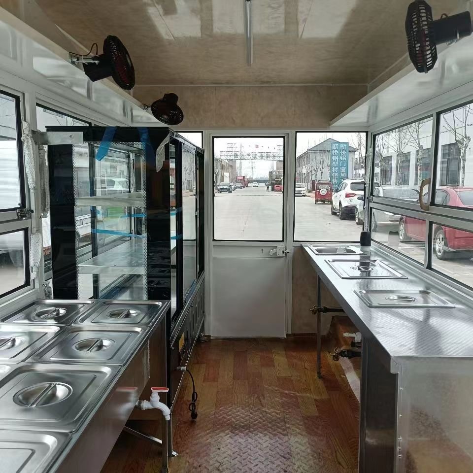 OEM Electric Gourmet Mobile Dining Bus Food Truck Fast Food Cart for Sale