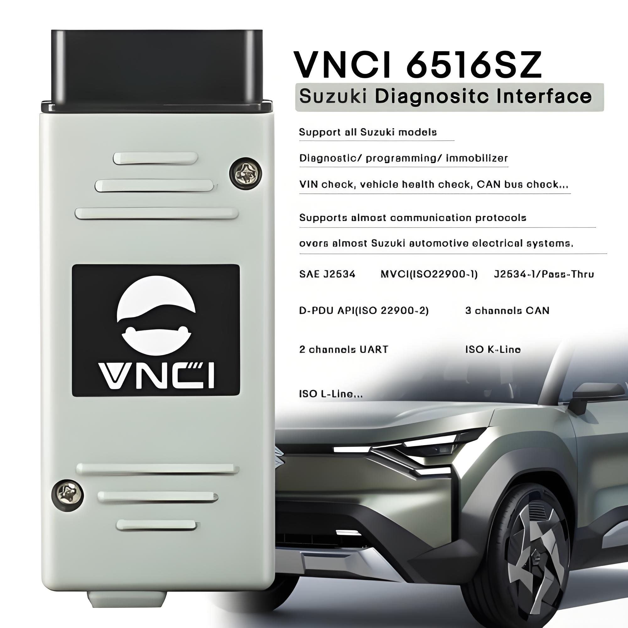 Newest VNCI 6516SZ for Suzuki Diagnostic Interface Compatible with Suzuki SDT-II OEM Software Driver for Suzuki Diagnostic Tool