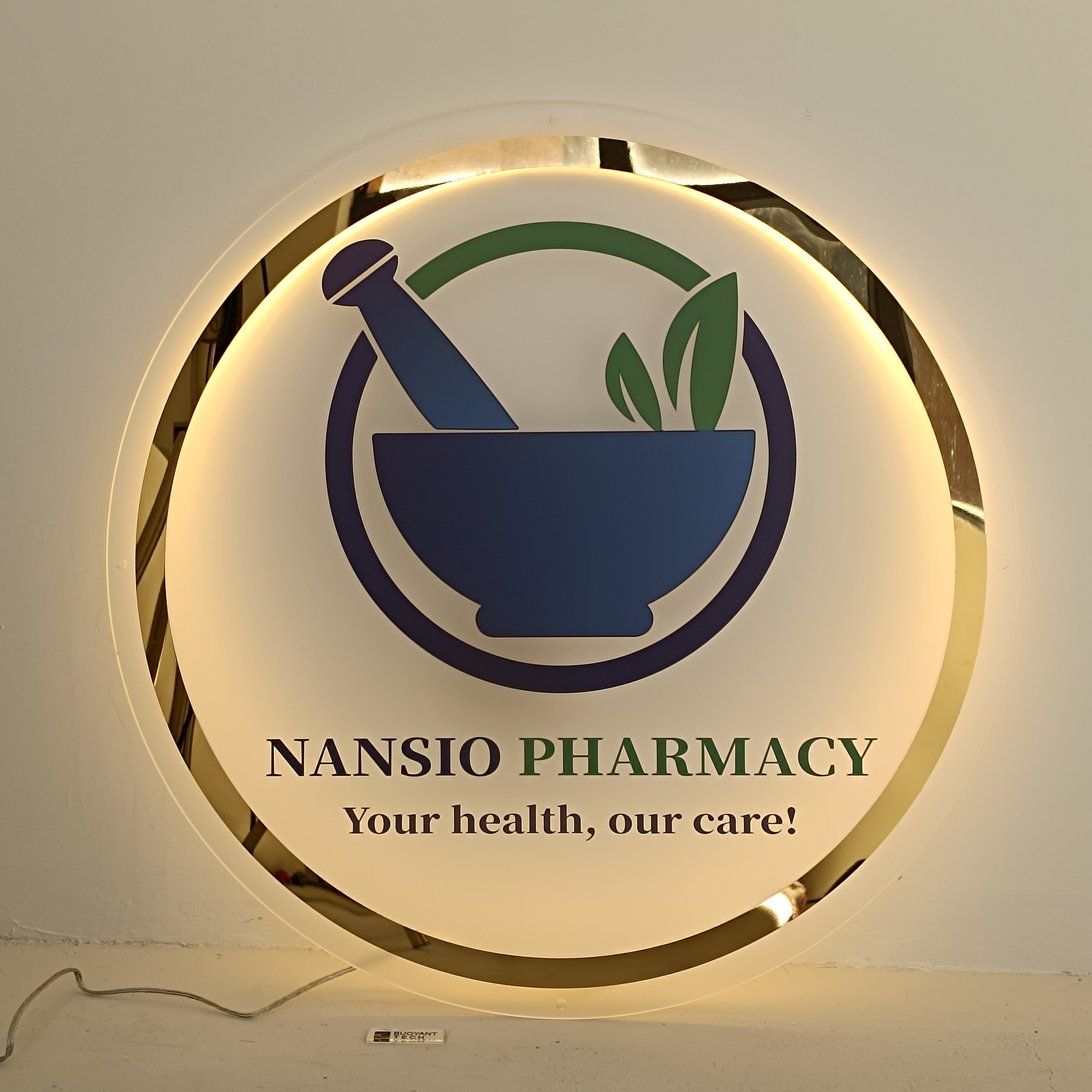 Custom Backlit Acrylic Signage Salon Hair Studio Sign Office Wall Business Name Mirror Logo Sign