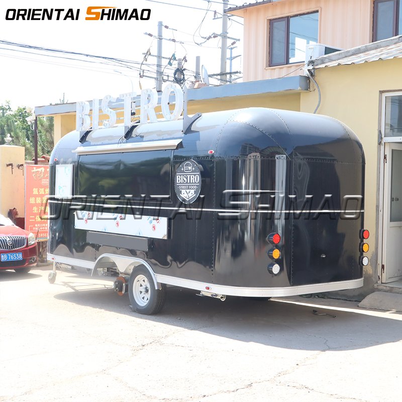 Europe Towing Kebab Food Trailer Truck Fully Equipped Street Food Cart Ice Cream Trailer Multifunction Food Cart