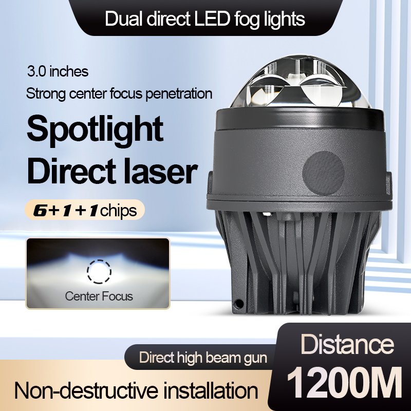 Custom 85W High Power Bi-LED Projector Headlights 3 Inch H4 H7 H11 Auto Accessories Bulbs Toyota Ford Cars Direct Laser Fog Lamp