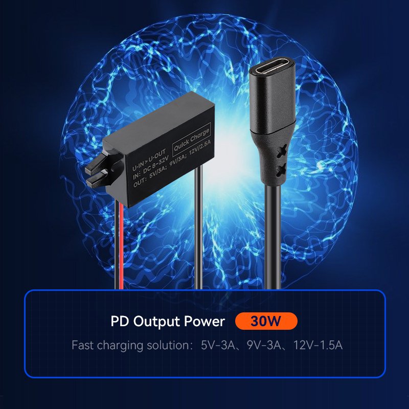 Wholesale Quick Charging DC USB Charging 24V 12V to 5V 3A DC Step Down Converter Buck Module With Waterproof Ip68 PD USB C Port