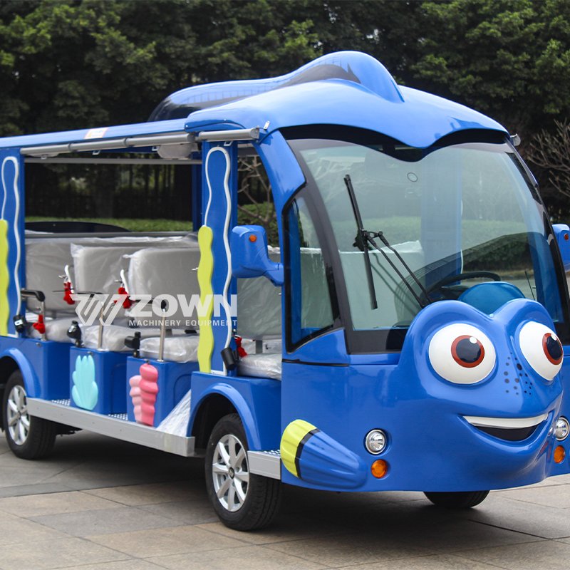 Cartoon Bus Small Animal Shape New Amusement Park Sightseeing Shuttle Bus Tourist City Bus for Kids/Adults