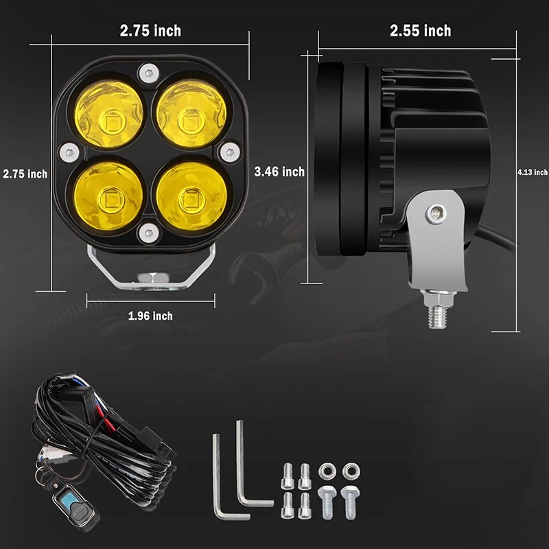 3 Inch 40W Led Lights for Off-road 4wd 4x4 Utv Sand Rail Atv Suv Motorbike Motorcycle Bike Fog Lamp Led Work Light