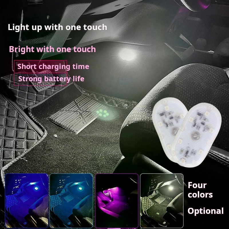 Yosovlamp Car Decoration Touch Atmosphere Light No Wiring Modification Color USB Mini LED Lighting