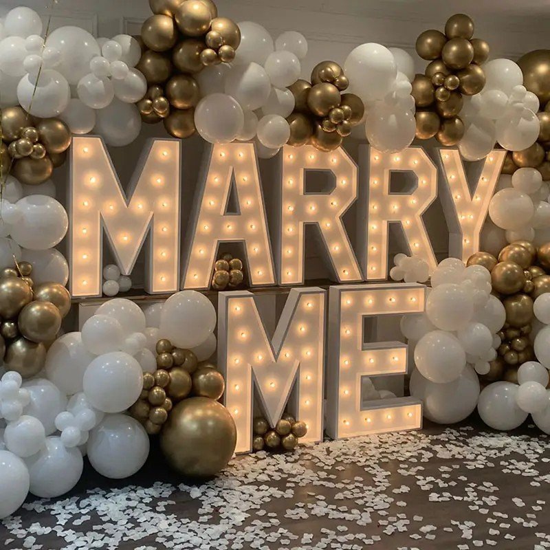 Oh Baby Rgb Neon Letter Signs 4ft 5ft Large Metal Light up Bulb Letter Baby Love Marry Me Led Marquee Letters