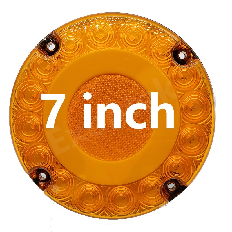 Wholesale 7 Inch Round Red Amber School-Bus LED Stop Tail Turn Rear Lights Rear Stop Turn Tail Brake Lamps for School Bus
