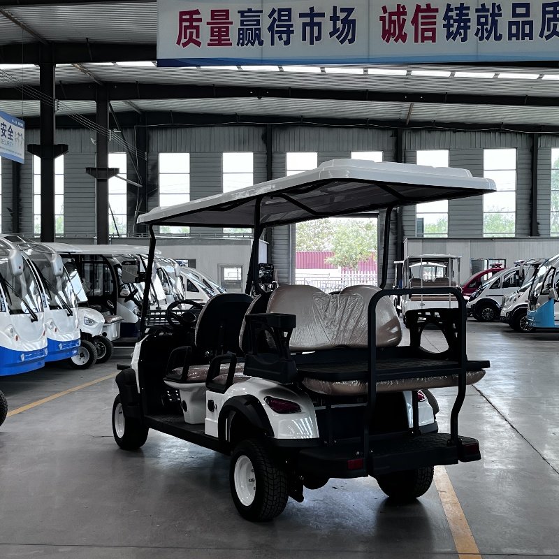 CE Certification 72V 7.5kw Battery Powered Solid Wheel 4 Seater Electric Golf Hunting Cart Buggy