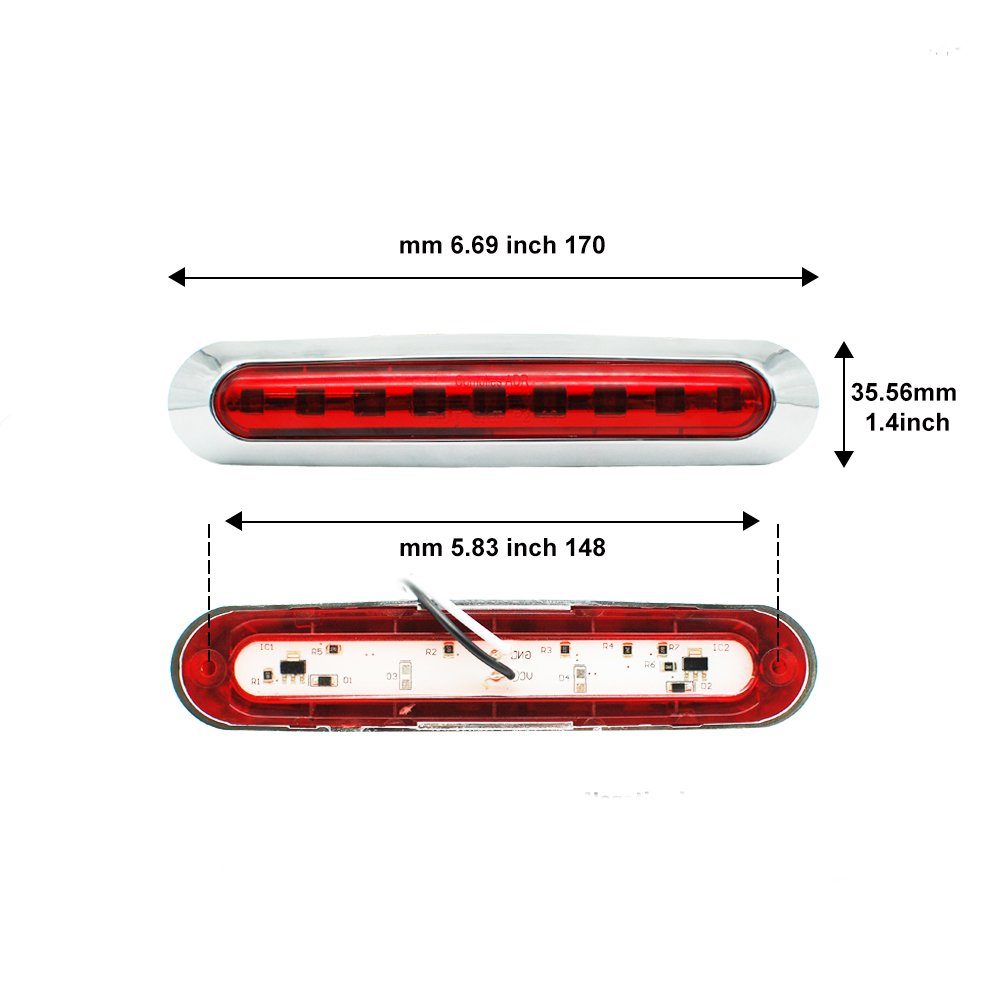 Car External Lights LED Side Vehicle Truck Boat Trailer Side Strobe Emergency/Warning/Clearance/Marker Indicator Light