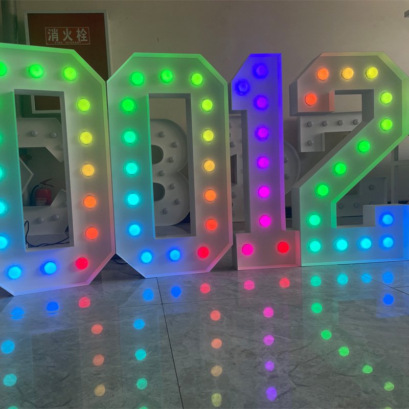 HONGSEN Wholesale Wedding Standing Lights Giant 2 ft 3 ft 4 ft RGB Light up Letters Sign love Marquee Letters