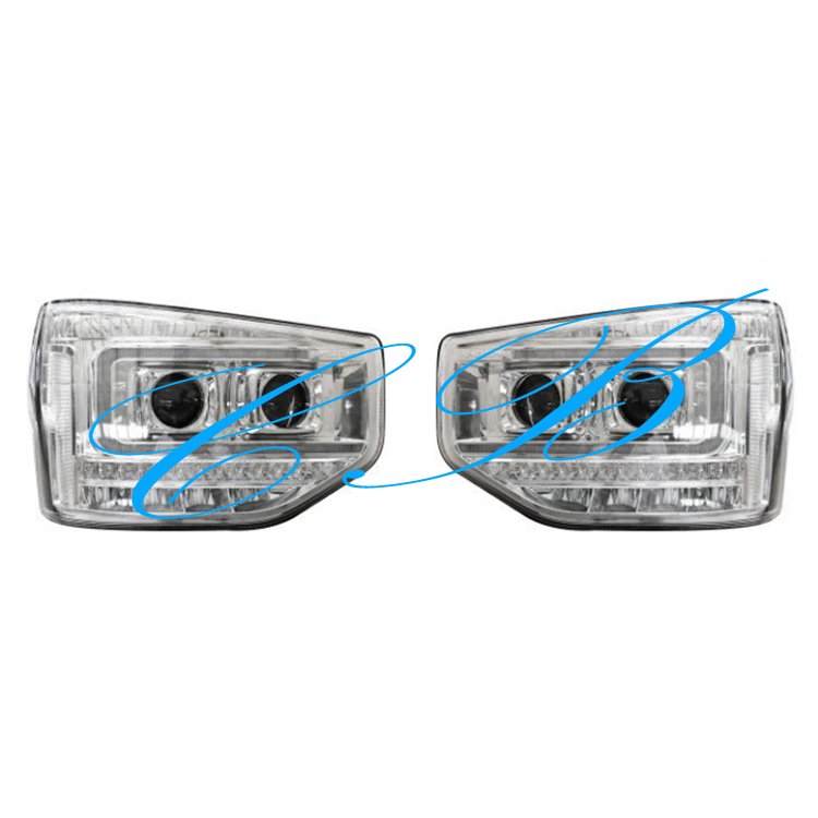 Crystal LED Headlight for Coaster 2018 Bus HZB 50 HZB70 Car Led Running Head Lamp Lights 81130-36650 81170-36640 Auto Parts