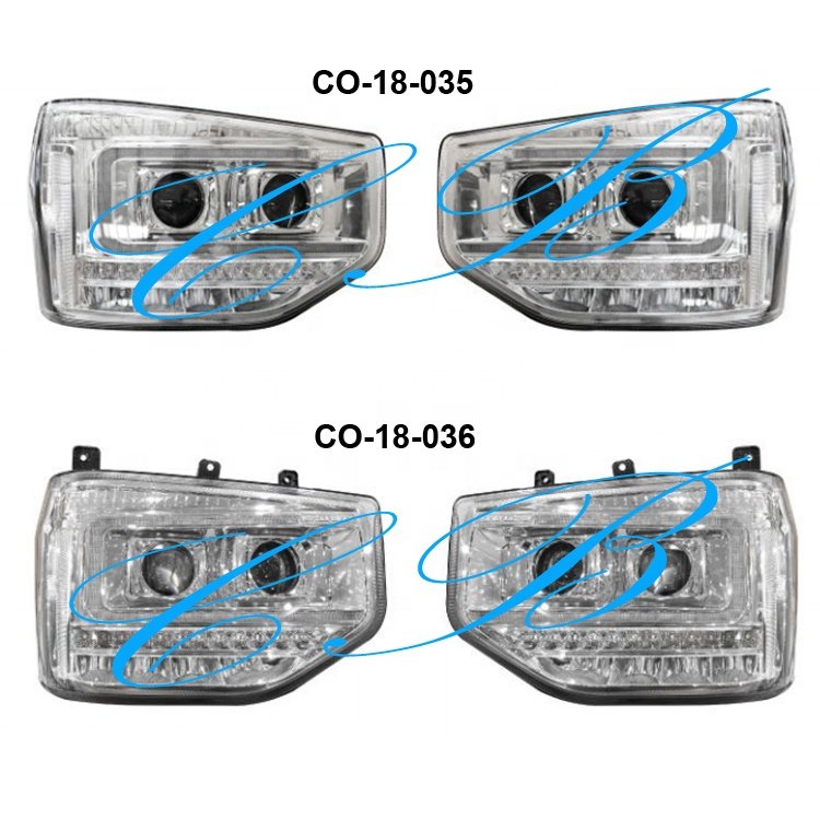 Crystal LED Headlight for Coaster 2018 Bus HZB 50 HZB70 Car Led Running Head Lamp Lights 81130-36650 81170-36640 Auto Parts