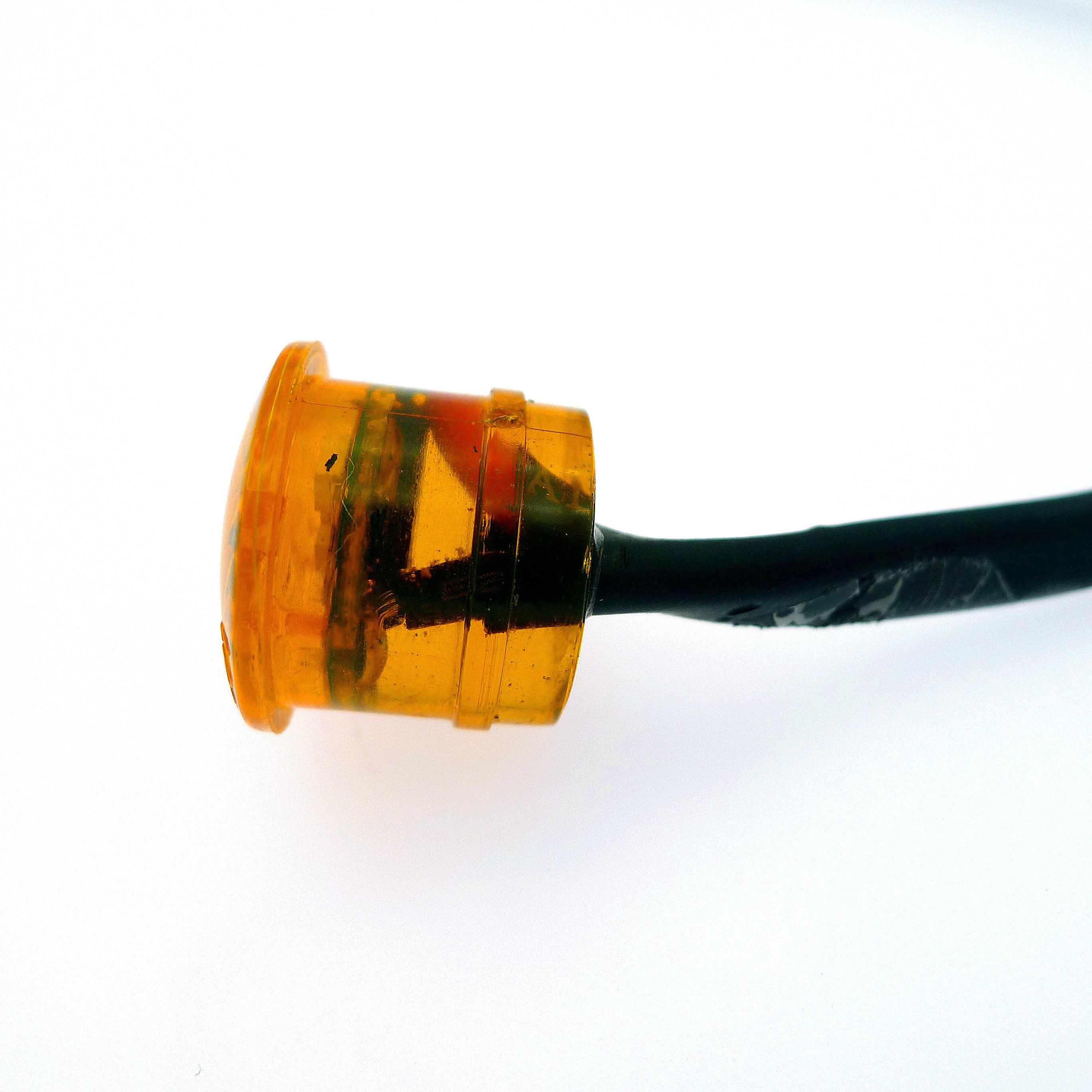 0.75 Inch Round Truck Led Lights 12V 24V Amber Orange Warning Light Signal Light Truck Side Marker Led Lamp