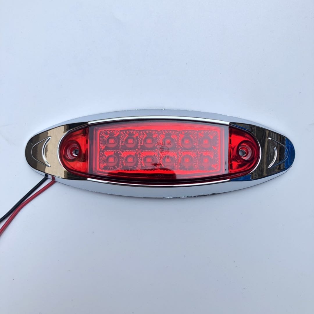 Bus LED Side Lamp Bus 24v Side Marker Lamp Black or Chrome for Truck Trailer Lorry 169*56mm