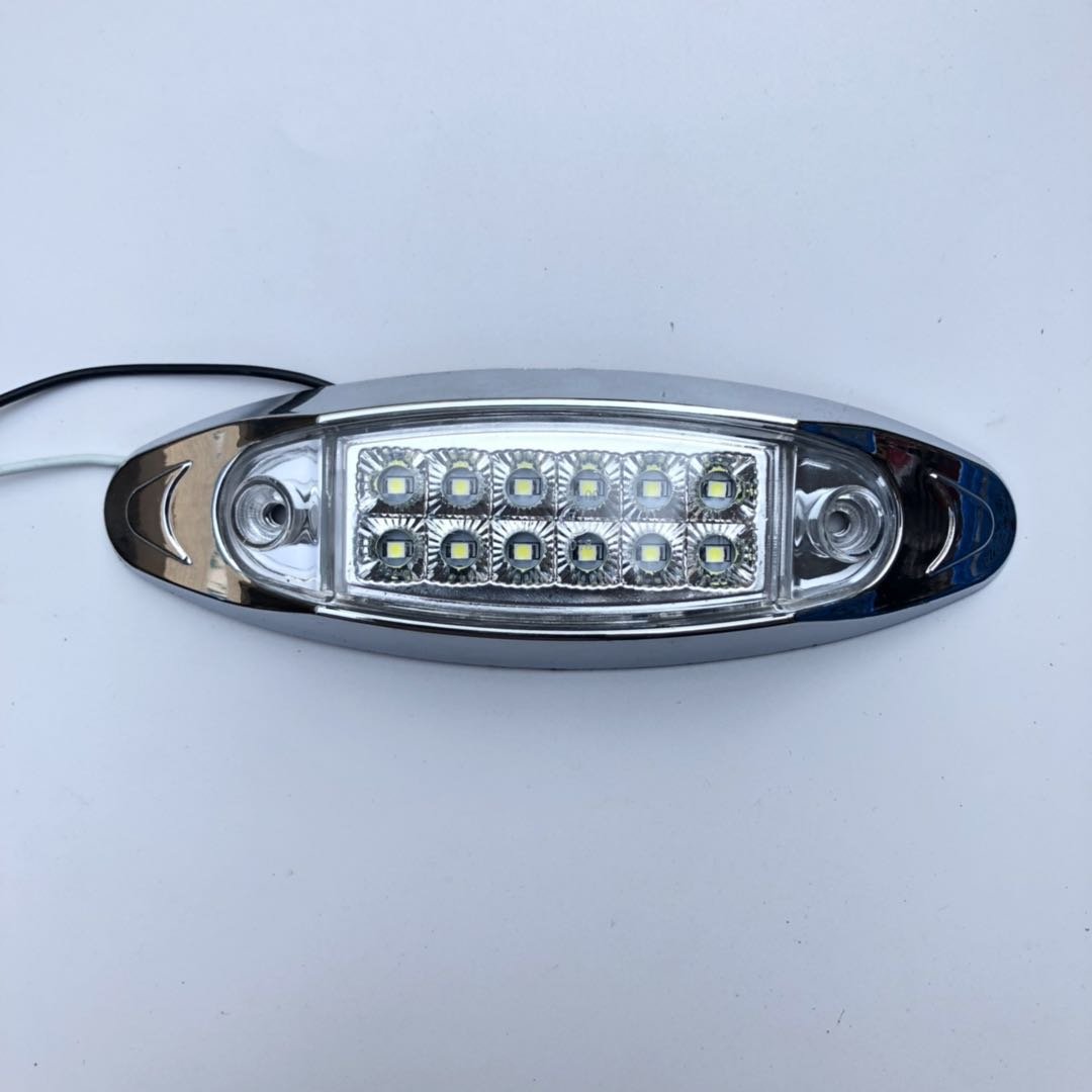 Bus LED Side Lamp Bus 24v Side Marker Lamp Black or Chrome for Truck Trailer Lorry 169*56mm