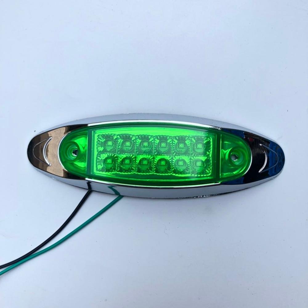 Bus LED Side Lamp Bus 24v Side Marker Lamp Black or Chrome for Truck Trailer Lorry 169*56mm