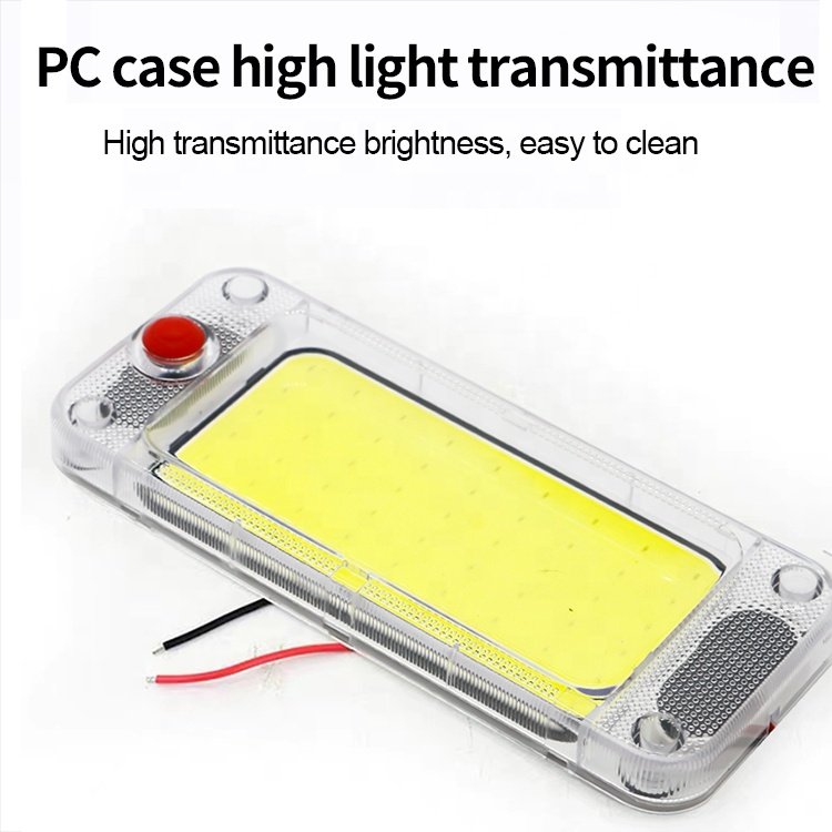 Mini LED Reading Lamp for Cars Trucks Ultra-Bright COB 12V 24V Ultra-Thin Indoor Panel for Roof Ceiling Auto Dome Bulb Lighting