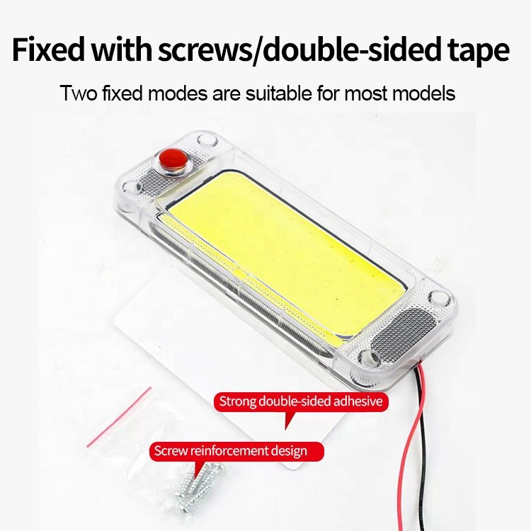 Mini LED Reading Lamp for Cars Trucks Ultra-Bright COB 12V 24V Ultra-Thin Indoor Panel for Roof Ceiling Auto Dome Bulb Lighting