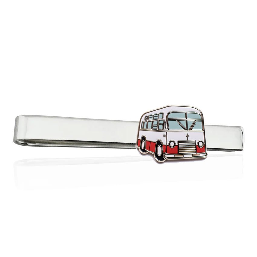 Custom Soft Enamel logo Emblem Metal Silver Plated Tie bar Bus Tie Clip