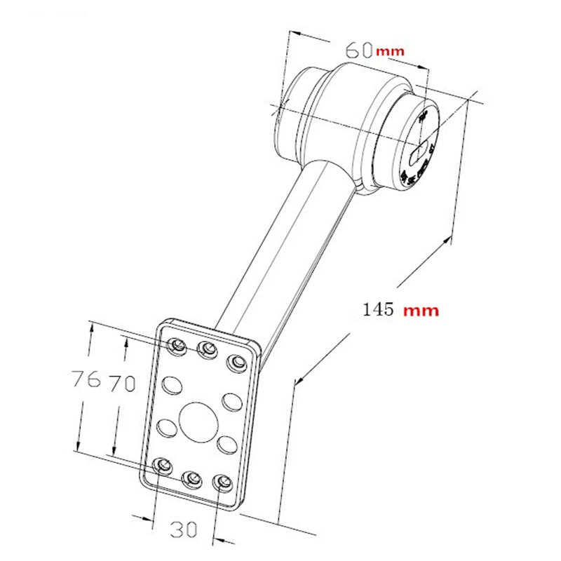 10-30V Led Clear+Red Tail Marker Lights for Trucks Rechargeable Cob Led Work Light Rubber Arm Stalk