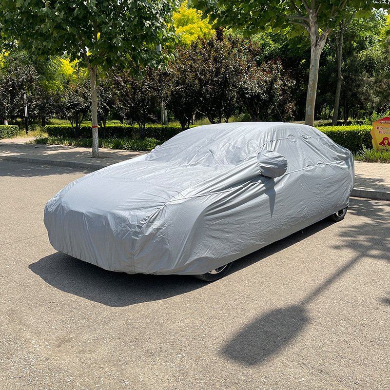 Car Clothing Cover Plus Velvet Full Coverage PEVA Plain Grain Plus Cotton Dust Proof Rain Sunscreen Full Car Clothing Full Car